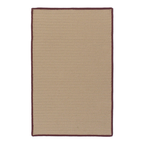 10' x 13' Maroon and Tan All Purpose Handcrafted Reversible Rectangular Outdoor Area Throw Rug