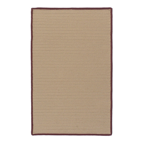 4' x 6' Maroon and Tan All Purpose Handcrafted Reversible Rectangular Outdoor Area Throw Rug