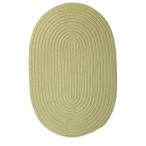 10' x 14' Olive Green All Purpose Handcrafted Reversible Oval Outdoor Area Throw Rug