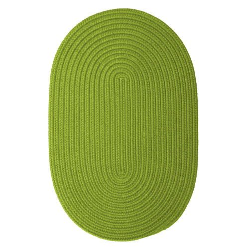 2' x 4' Lavish Green All Purpose Handcrafted Reversible Oval Outdoor Area Throw Rug