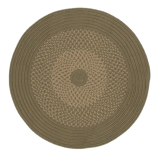 11' Brown All Purpose Handcrafted Reversible Round Outdoor Area Throw Rug