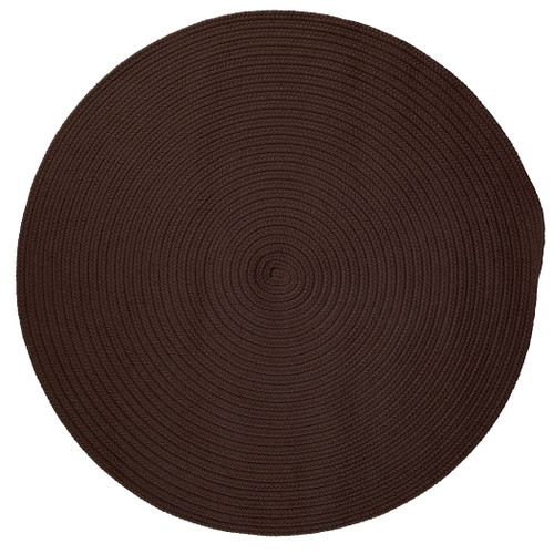 7' X 7' Brown Reversible Solid Handcrafted Outdoor Area Throw Rug