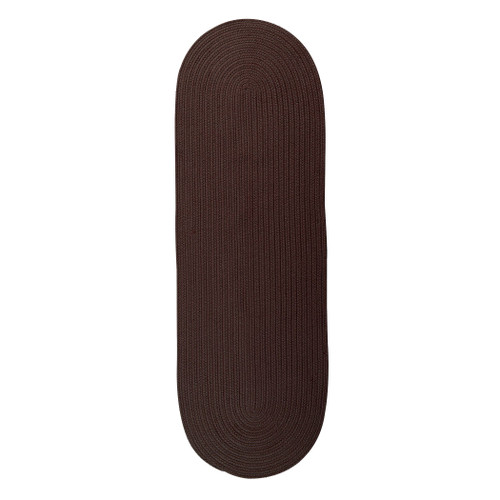 2' X 9' Brown Reversible Solid Handcrafted Outdoor Area Throw Rug