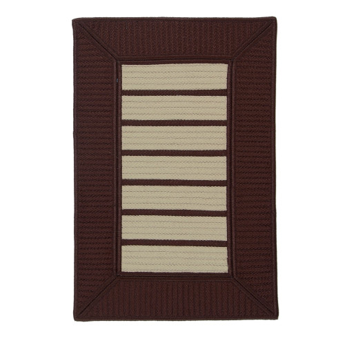 5' x 7' Brown and Beige All Purpose Handcrafted Reversible Rectangular Outdoor Area Throw Rug