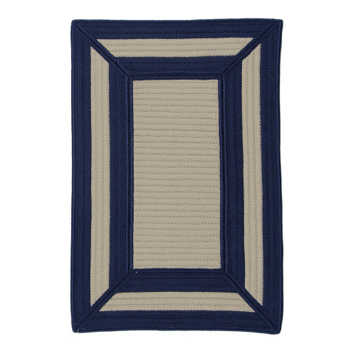 15' x 20' Blue and Beige All Purpose Geometric Handcrafted Rectangular Outdoor Area Throw Rug