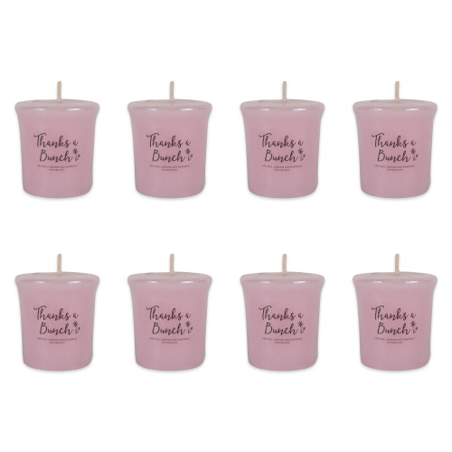 Set of 8 Single-Wick Floral-Scented Votives 2"