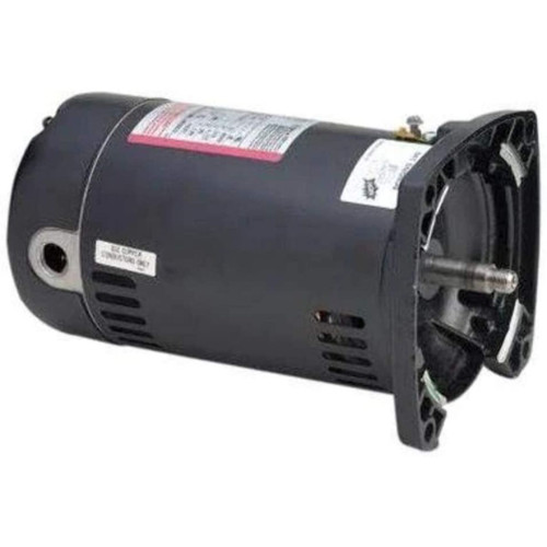 0.5 HP Threaded Shaft Pool Pump Motor with Square Flange Mounting and Automatic Protection - 1.3 SF, Stainless Steel