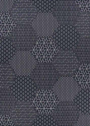 5.25' x 7.5' Black and White Contemporary Rectangular Outdoor Area Throw Rug