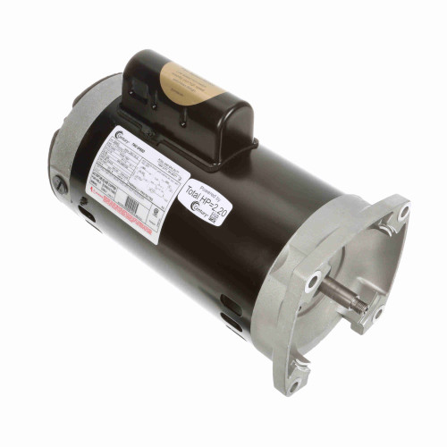 Efficient Dual-Speed Pool Pump Motor with Threaded Shaft and Stainless Steel Protection - 2HP Square Flange Frame