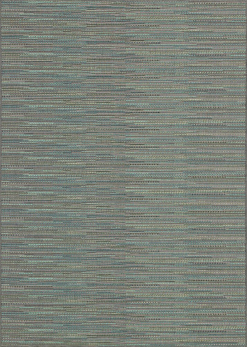 5.8' x 9.1' Blue and Gray Contemporary Rectangular Outdoor Area Throw Rug