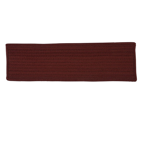 Set of 13 Maroon Red Handmade Braided Stair Tread Rug 28"