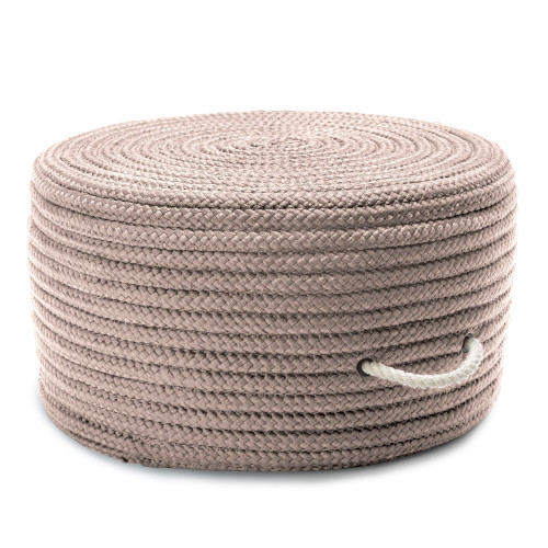 20" Purple Handmade Round Pouf Ottoman