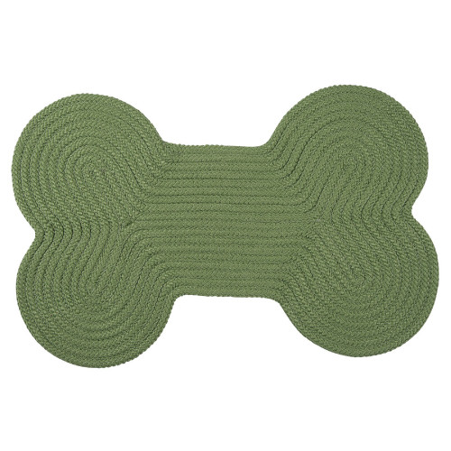 30" Gray Dog Bone Shaped Throw Rug