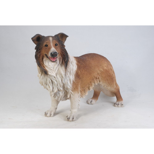 31.25" Collie Dog Outdoor Garden Statue