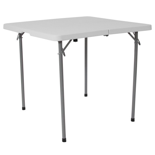 33.5" White and Gray Contemporary Multipurpose Folding Table - Convenient, Portable, and Stylish