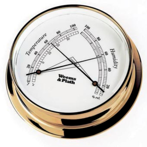 8" White and Gold Adjustable Weatherproof Comfortmeter