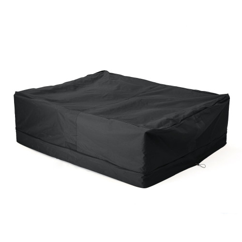 86" Black Contemporary Outdoor Patio Waterproof Chat Set Cover