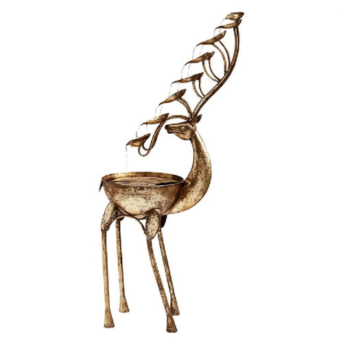 Deer Antler Falls Cascading Metal Sculptural Fountain - 38.5"