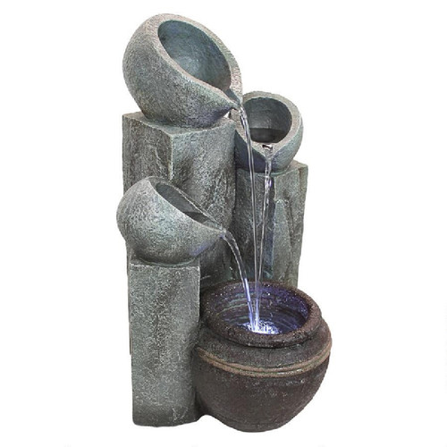 21.5” Peaceful Four Urn Garden Fountain