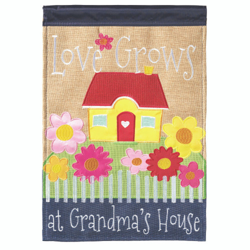 Brown and Green Grandma's House Printed Flag 42" x 29"