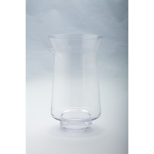 12" Hurricane Handblown Glass Pillar Candle Holder