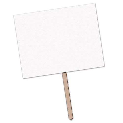 Pack of 6 White and Brown Blank Formalization Yard Signs 24"