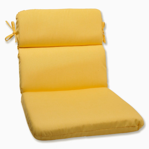 40.5" Yellow Sunbrella Outdoor Patio Rounded Chair Cushion