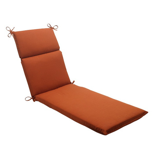 72.5" Burnt Orange Solid Outdoor Patio Chaise Lounge Cushion