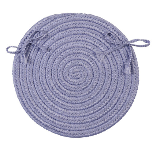 15" Purple Handmade Round Braided Chair Pad