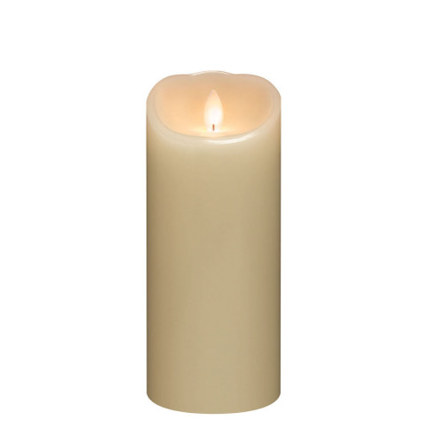 9" Ivory Battery Operated Flameless LED Pillar Candle