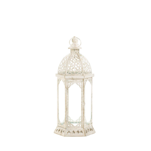 15.5" Vintage Graceful Distressed Small Candle Lantern - Create a Warm and Alluring Ambiance in Your Abode