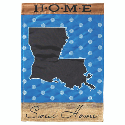 Double Applique Sweet Home Louisiana Outdoor Garden Flag - 18" x 13"