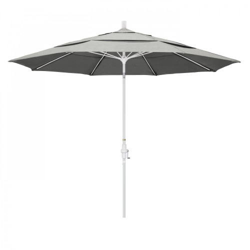 11ft Outdoor Sun Master Series Patio Umbrella: Crank Lift, Granite Gray