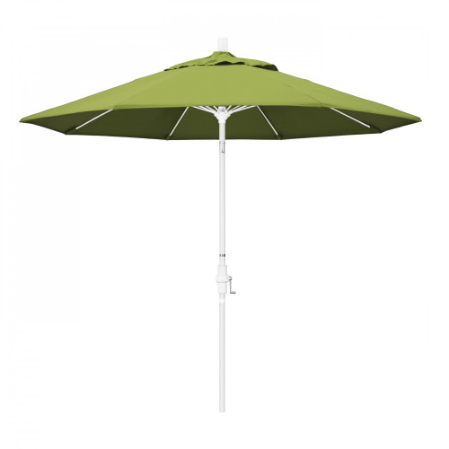 9ft Outdoor Sun Master Series Patio Umbrella  With Crank Lift and Collar-Tilt System, Apple Green