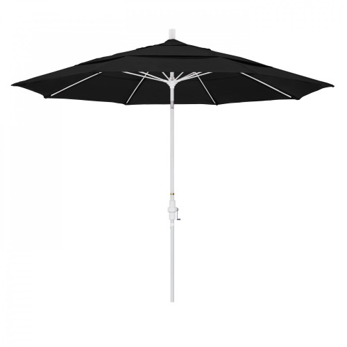 11ft Outdoor Sun Master Series Patio Umbrella With Crank Lift and Collar-Tilt System, Black