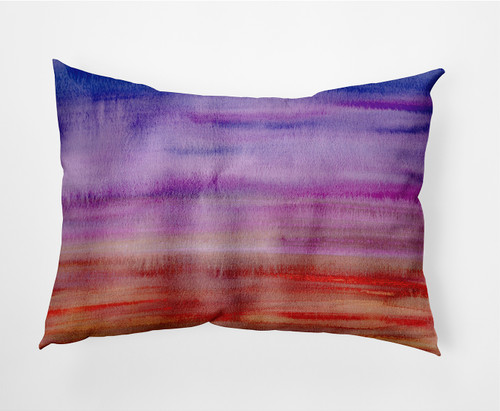 14" x 20" Orange and Purple Sunset Beauty Outdoor Throw Pillow