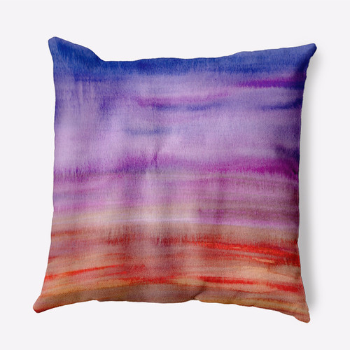 18" x 18" Orange and Purple Sunset Beauty Outdoor Throw Pillow