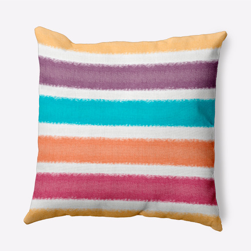 18" x 18" Yellow and Purple Fun in the Sun Outdoor Throw Pillow