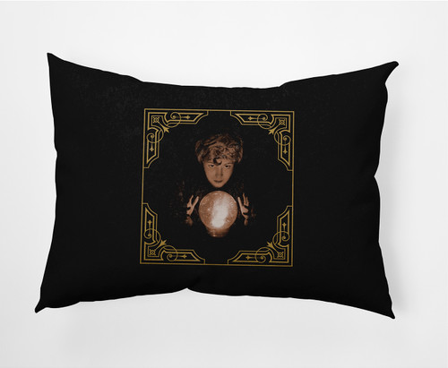 14" x 20" Black and Yellow All Seeing Psychic Rectangular Outdoor Throw Pillow