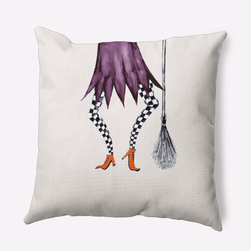 18" x 18" Purple and White Esmerelda Outdoor Throw Pillow