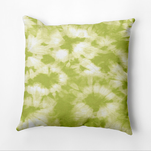 20" x 20" Green and White Chillax Outdoor Throw Pillow