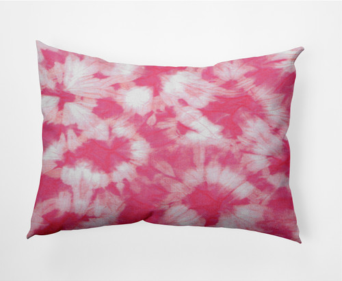 14" x 20" Pink and White Chillax Rectangular Outdoor Throw Pillow