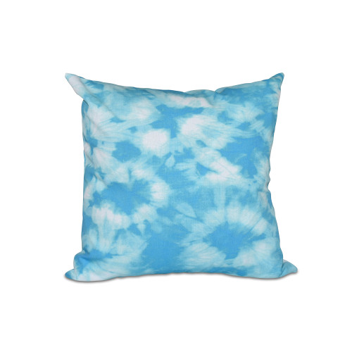 18" Turquoise Blue Square Decorative Outdoor Throw Pillow with Chillax Design - Down Alternative Filler