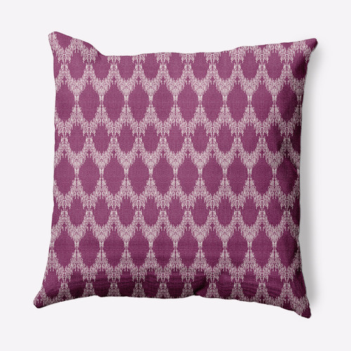 20" x 20" White and Purple Westminster Geometric Pattered Outdoor Throw Pillow
