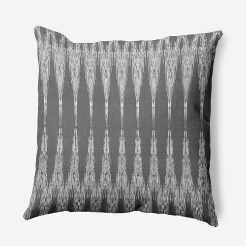 20" x 20" Gray and White Canterbury Geometric Pattern Outdoor Throw Pillow