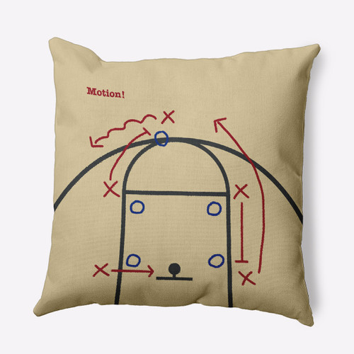 20" x 20" Yellow and Black "Motion" Outdoor Throw Pillow