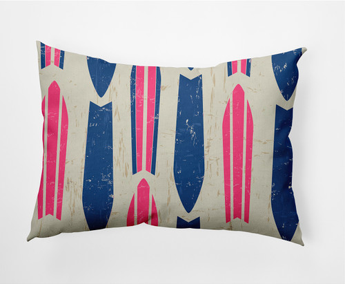 14" x 20" Pink and Blue Dean Outdoor Throw Pillow