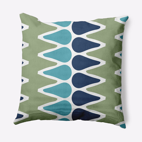 20" x 20" Green and Blue Picks Outdoor Throw Pillow