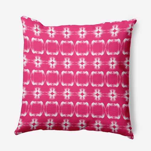 20" x 20" Pink and White Summer Picnic Outdoor Throw Pillow