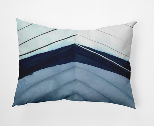 Boat Bow Outdoor Throw Pillow - 20" - Blue and White